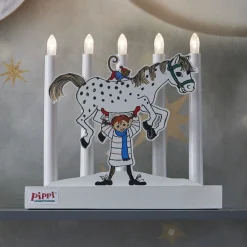 Batteridriven Pippi-adventsljusstake