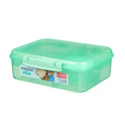 Bentobox med 5 fack och burk 1,65L, Sistema