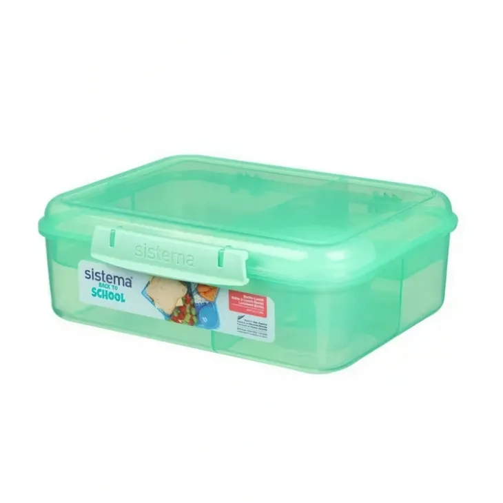 Bentobox med 5 fack och burk 1,65L, Sistema