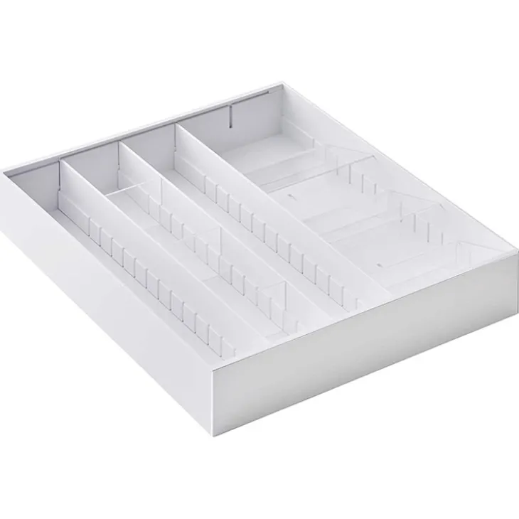 Besticklåda, Justerbar, TOWER CUTLERY CASE, Yamazaki, 35 x 30~47,5 x H 5,5 cm