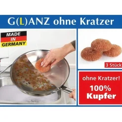 Disksvamp i koppar 3-pack