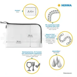Fodral med dragkedja A4, Herma
