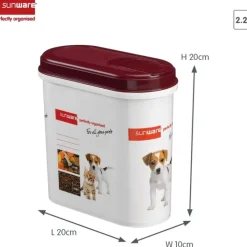 Förvaringsburk för hund- och kattmat 2,2L