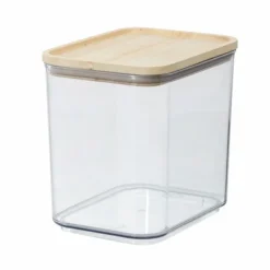 Förvaringsburk med trälock 2L, iDesign