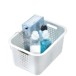 Förvaringskorg i återvunnen plast 13L, SmartStore, Vit