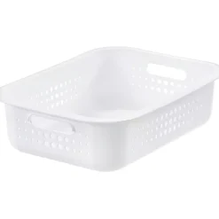 Förvaringskorg i återvunnen plast 6L, SmartStore, Vit