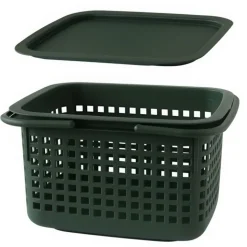 Förvaringskorg med lock 23L, Hachiman, Grön