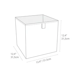 Förvaringskub i tyg, Bigso, Beige