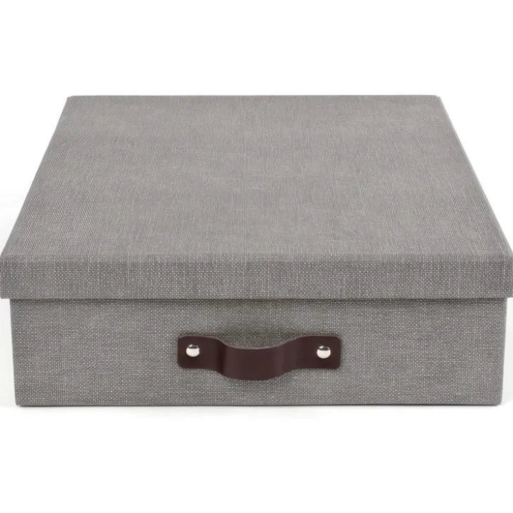 Förvaringslåda A4, Oskar canvas, Bigso