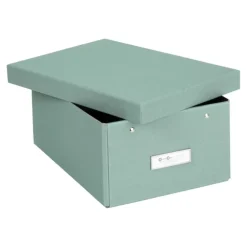 Förvaringslåda med etiketthållare, Karin canvas, Bigso