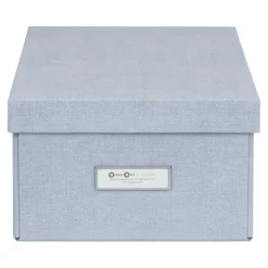 Förvaringslåda med etiketthållare, Karin canvas, Bigso