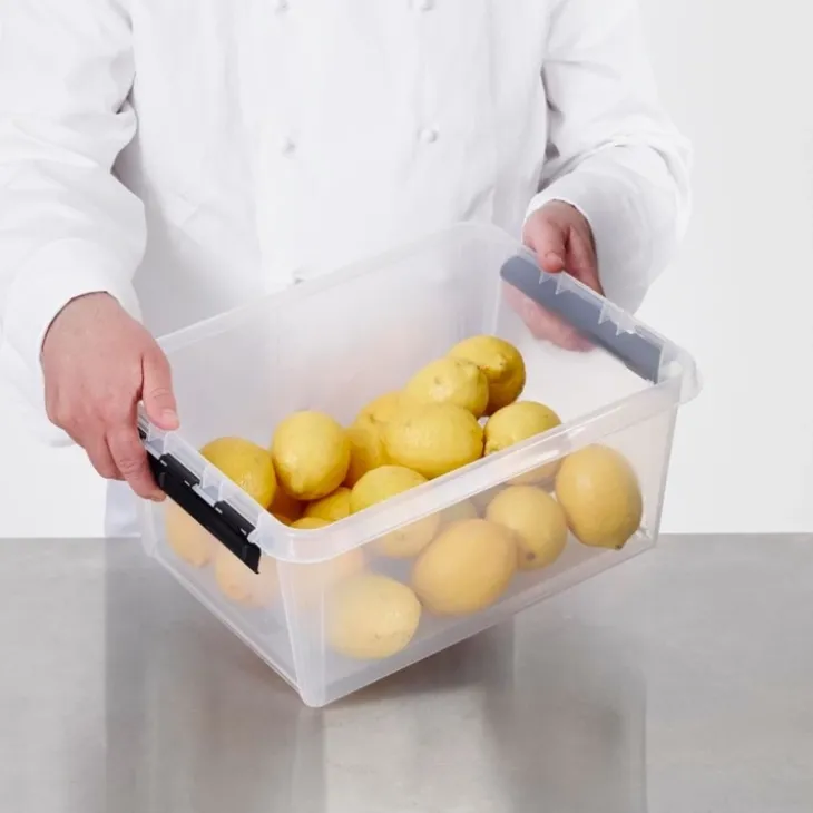 Förvaringslåda med lock 14L, SmartStore, Klar/svart