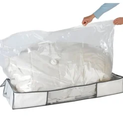 Förvaringslåda med vakuumpåse, 105x45x15cm, Vit