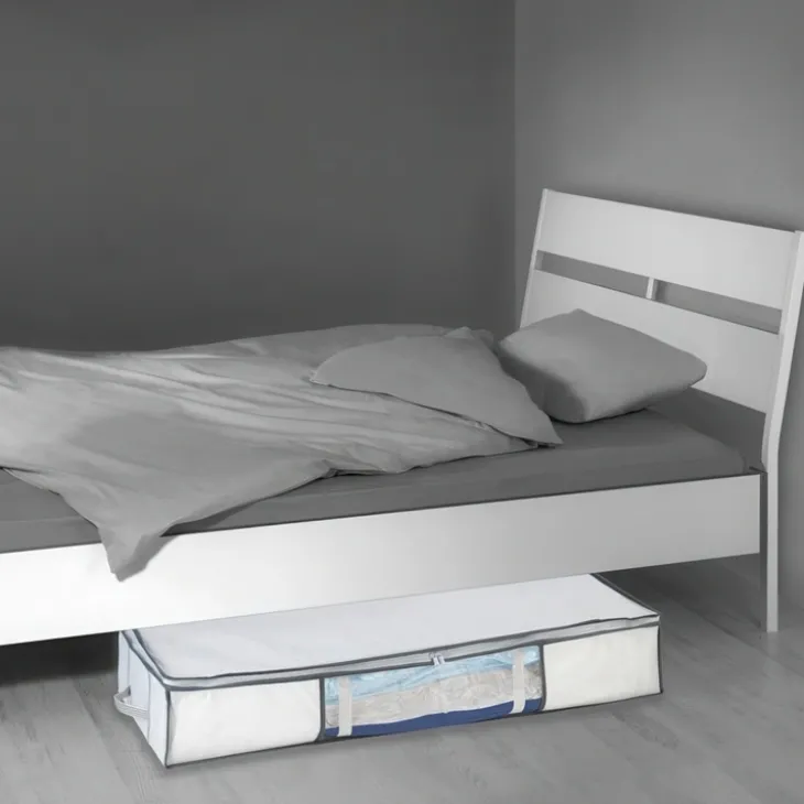 Förvaringslåda med vakuumpåse, 105x45x15cm, Vit