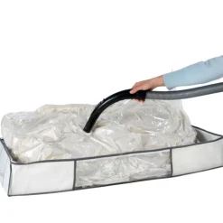 Förvaringslåda med vakuumpåse, 105x45x15cm, Vit