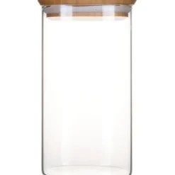 Glasburk med bambulock 1,4L, Pebbly