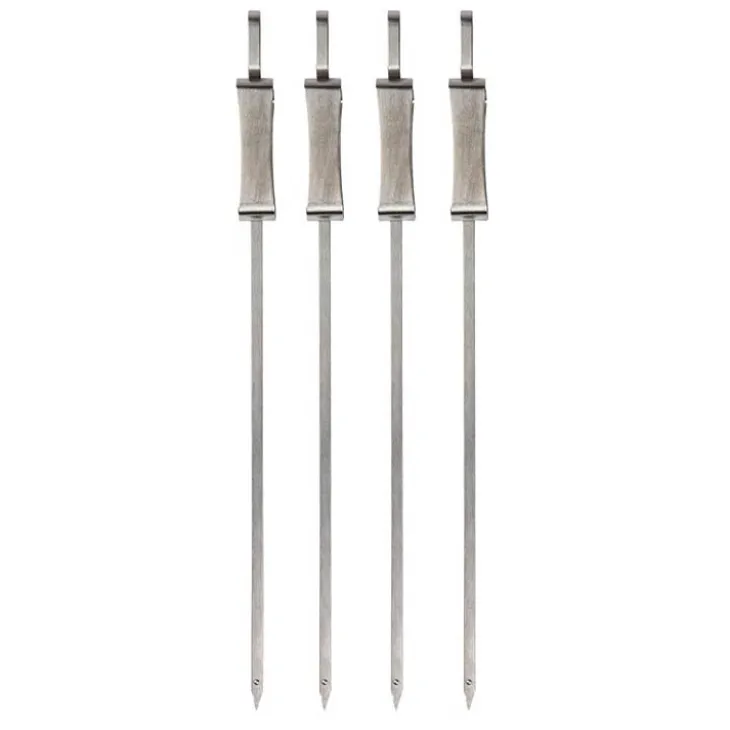 Grillspett med avputtare 4-pack