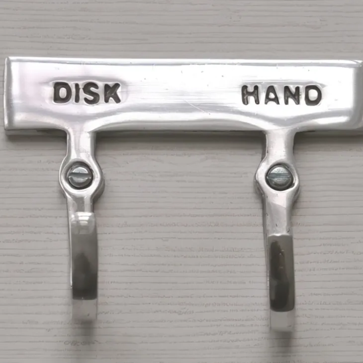 Handdukskrok med skylt, Disk och Hand
