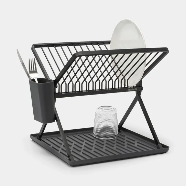 Hopfällbart diskställ, Brabantia, Mörkgrå