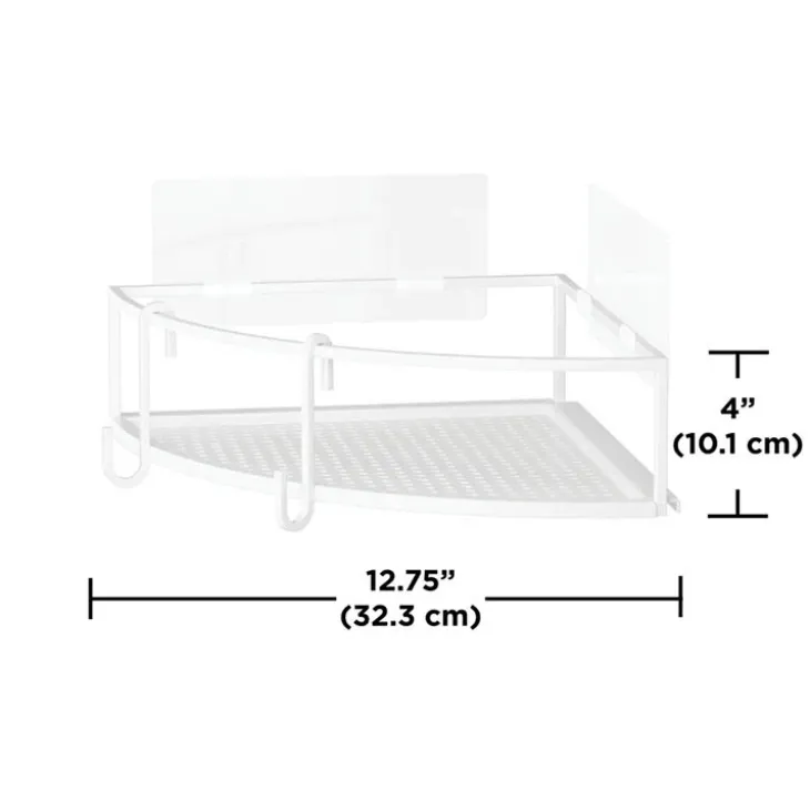 Hörnhylla i metall 2-pack