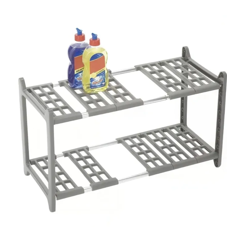 Justerbar förvaringshylla under diskbänk, 45-80cm
