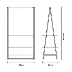 Klädställning med hyllor, Brabantia