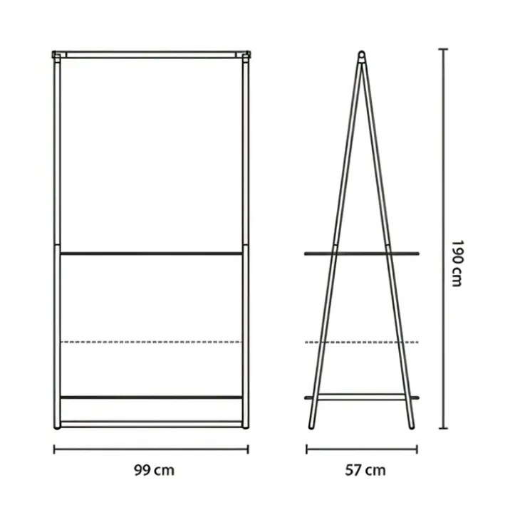 Klädställning med hyllor, Brabantia
