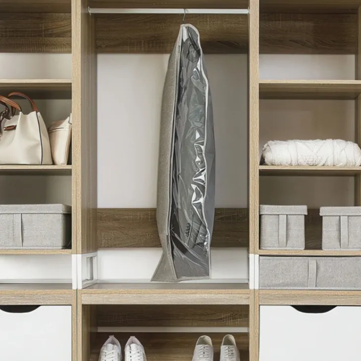 Klädöverdrag, ORGA, Kort, 60 x H 100 , Beige-Grå
