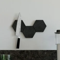 Knivmagnet i trä HEXA