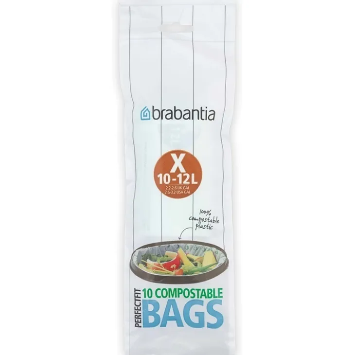 Kompsoterbar soppåse med dragband 10-pack 10-12L, Brabantia