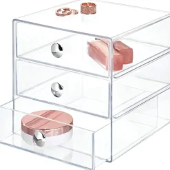 Kvadratisk minibyrå 3 lådor, Clarity