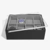 Låda för klockor med displaylock, STACKERS WATCH BOX, 18 x 26 x H 9,5 cm Svart