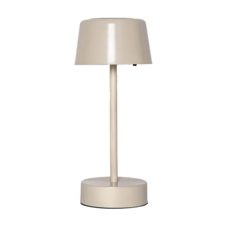 Liten solcellsladdad bordslampa