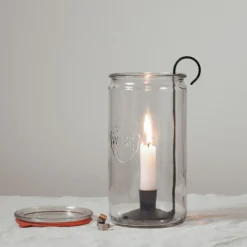 Ljushållare med glasburk