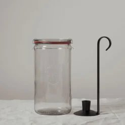 Ljushållare med glasburk