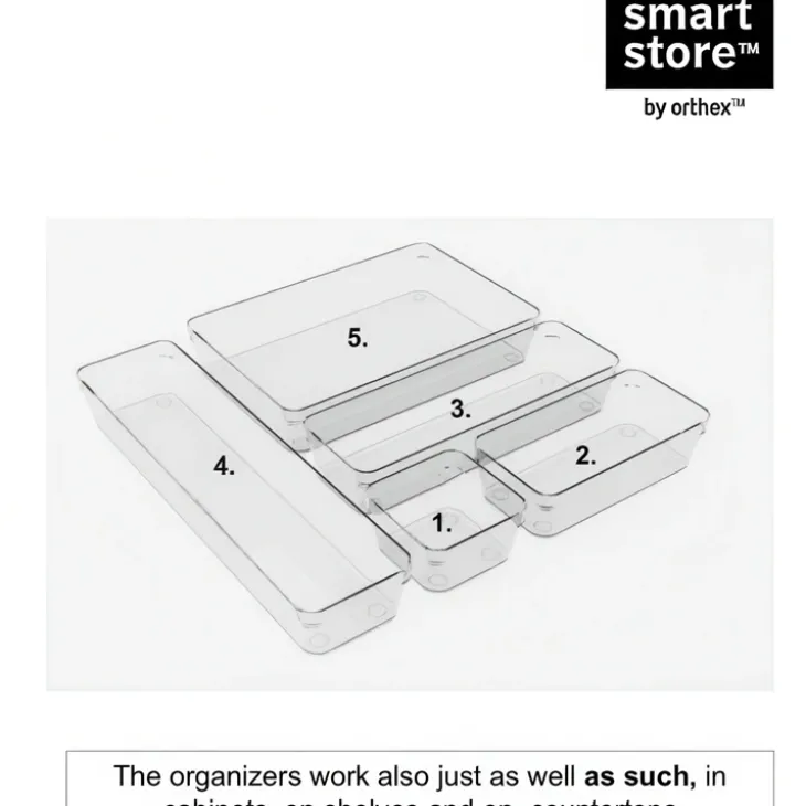 Långsmal lådinredning för småförvaring, 30x10x6cm, SmartStore