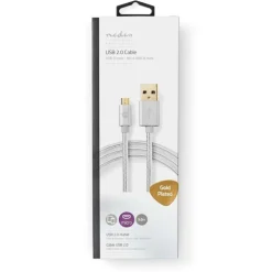 Lång USB-kabel i tyg