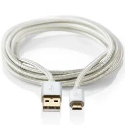 Lång USB-kabel i tyg