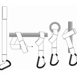 Loop fästband med karbinhake 2-pack