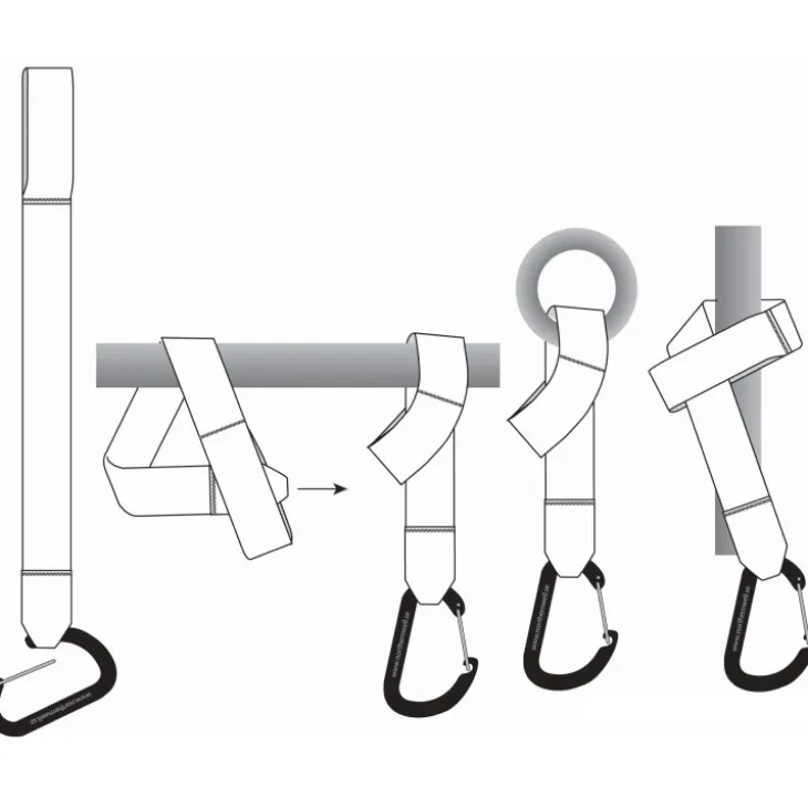 Loop fästband med karbinhake 2-pack