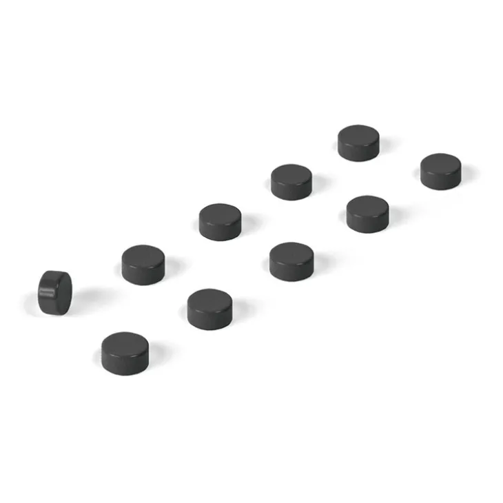 Magneter, mini, starka, 10 st, STEELY BLACK, Ø 0,6 x H 0,3 cm, Svart