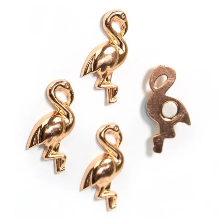 Magneter,4 st, FLAMINGO, Rose gold