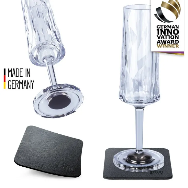 Magnetiska Champagneglas i plast Silwy, 2-pack