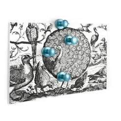 Magnet med knopp 4-pack, Silverblå