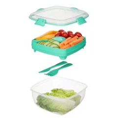 Matlåda för sallad med bestick 1,1L, Sistema