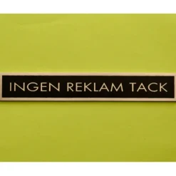 Metallskylt, Ingen reklam tack, Svart