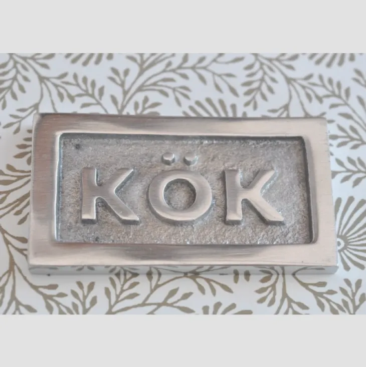 Metallskylt, Kök
