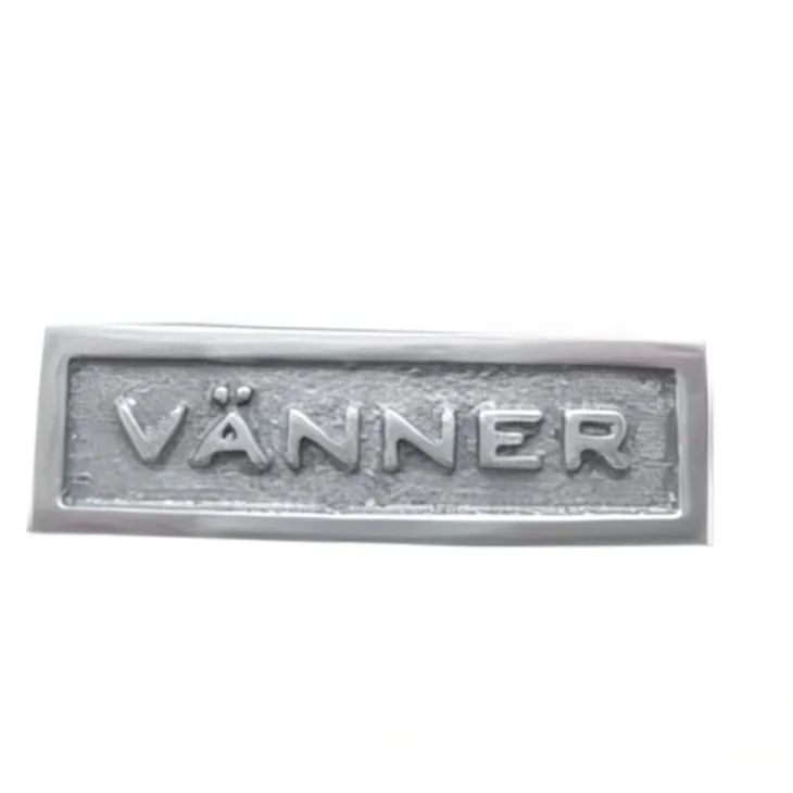 Metallskylt med ram, Vänner