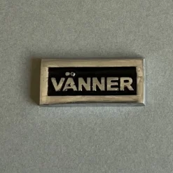 Metallskylt med ram, Vänner, Svart