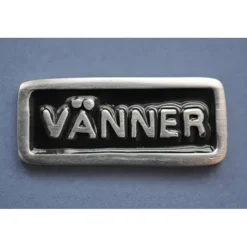 Metallskylt med ram, Vänner, Svart